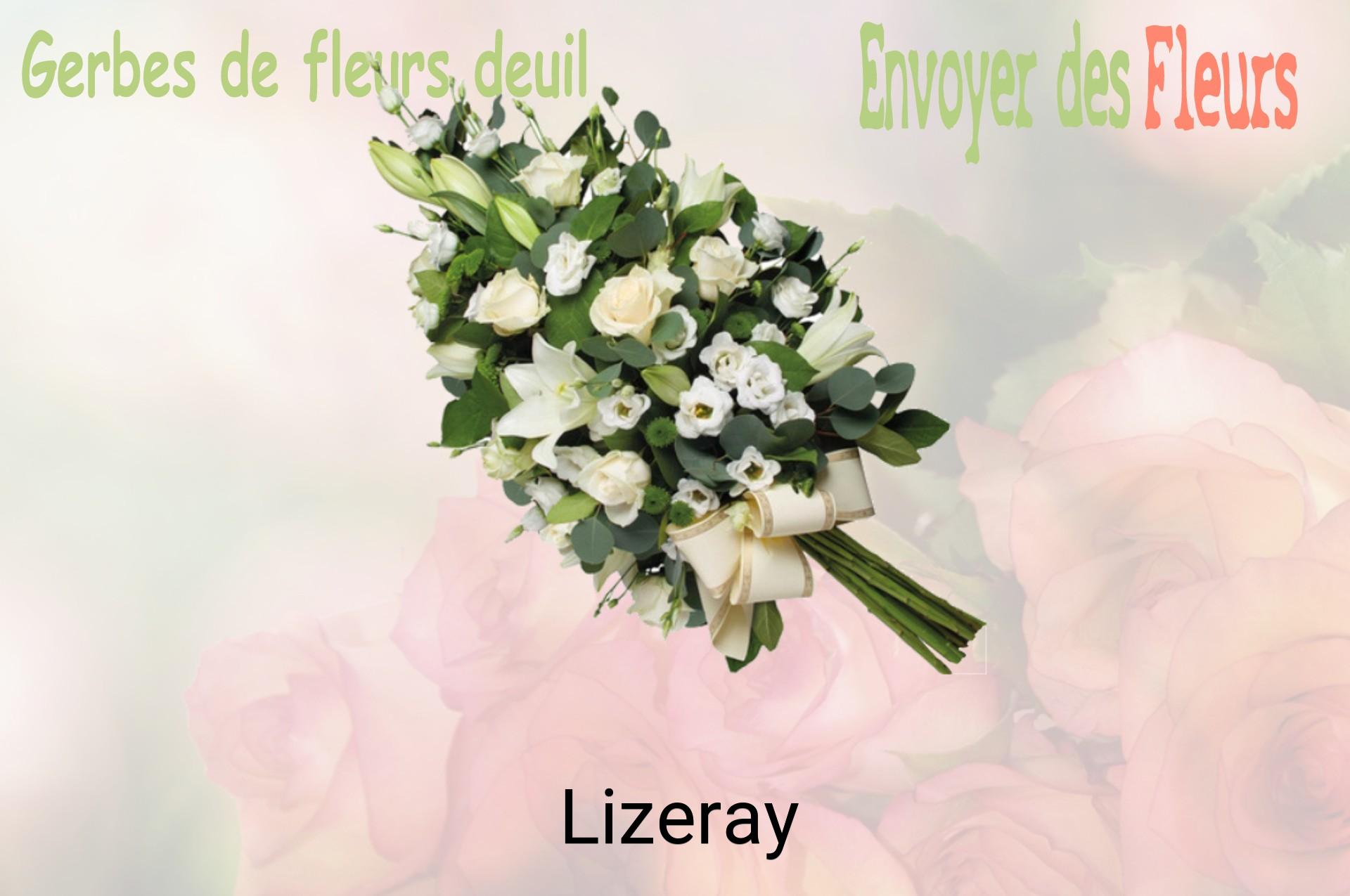 Gerbe de fleurs de deuil livrée à Lizeray